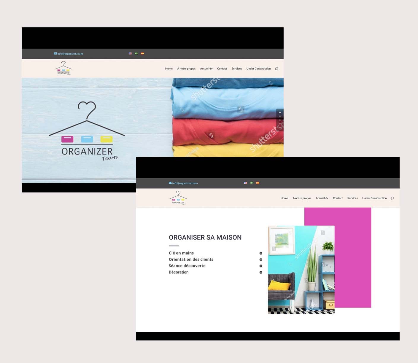 Organizer Team web pages